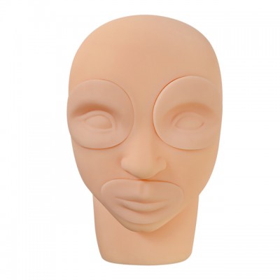 3D Practice Tattoo Head Model Silicone Makeup Model Head Rubber Permanent Makeup Practice Skin For Beginner